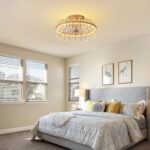 CROSSIO 20" Crystal Ceiling Fans with Lights Remote Control Dimmable 6 Speeds Re... - Image 3