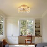 CROSSIO 20" Crystal Ceiling Fans with Lights Remote Control Dimmable 6 Speeds Re... - Image 9