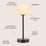 JONATHAN Y 12.5" Oil Rubbed Bronze/White Modern Rechargeable Portable LED Table ... - Image 4