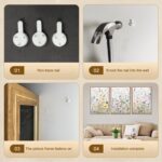 HPINUB Colorful Flower Framed Canvas Wall Art Set, Watercolor Daisy Floral Wall ... - Image 7