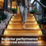 SOLPEX Solar Step Lights for Outside, 24 LEDs Solar Stair Lights Outdoor Waterpr... - Image 3