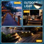 SOLPEX Solar Step Lights for Outside, 24 LEDs Solar Stair Lights Outdoor Waterpr... - Image 4