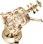 Matashi 24K Gold Plated Highly Polished Violin Ornament with Crystals - Tabletop... - Image 7