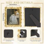 Novabright 4 Pcs 8 x 10 Inches Gold Frames Vintage Antique Ornate Resin Rectangl... - Image 4