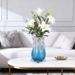Hand-Blown Glass vase, Modern Art Blue Glass Decorative vase, Uniquely Ocean-Ins... - Image 3