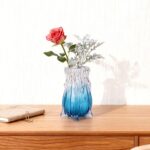 Hand-Blown Glass vase, Modern Art Blue Glass Decorative vase, Uniquely Ocean-Ins... - Image 5