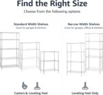 Amazon Basics 5-Shelf Adjustable Storage Shelving Unit for Garage, Steel Wire Ra... - Image 6