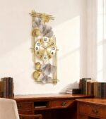 Large Wall Clock, Modern Clocks for Living Room, Ginkgo Leaf Design - Silent Wal... - Image 5