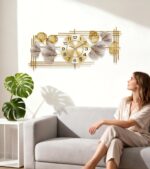 Large Wall Clock, Modern Clocks for Living Room, Ginkgo Leaf Design - Silent Wal... - Image 6