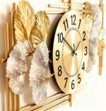 Large Wall Clock, Modern Clocks for Living Room, Ginkgo Leaf Design - Silent Wal... - Image 8