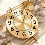 Large Wall Clock, Modern Clocks for Living Room, Ginkgo Leaf Design - Silent Wal... - Image 9