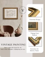 VIYYIEA Gold Framed Wall Art Canvas Print Home Decor Abstract Wall Art Room Deco... - Image 3