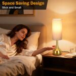 Touch Gold Table Lamp for Nightstand, 3-Way Dimmable, Space Saving & No Assembly... - Image 6