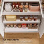ONBRILL 71" Tall Farmhouse Kitchen Pantry Cabinet with 3 Pull Out Shelves & 2 La... - Image 5
