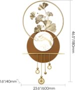 BULUXE Metal Wall Decor – 46.5" Modern 3D Ginkgo Leaf Wall Art with Gold Finish ... - Image 3