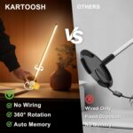 KARTOOSH Cordless LED Table Lamp Set of Two, Battery Operated Portable Desk Lamp... - Image 4