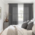 Blazer Grey Linen Curtains 84 Inches Long 2 Panels Set Back Tab Rod Pocket Dark ... - Image 5