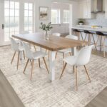 8x10 Area Rugs Living Room: Washable Large Neutral Brown Rug Abstract Soft Moder... - Image 6