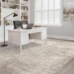 8x10 Area Rugs Living Room: Washable Large Neutral Brown Rug Abstract Soft Moder... - Image 7
