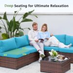 Amopatio Patio Furniture Sets with Waterproof Cover 7 Pieces Patio Conversation ... - Image 4