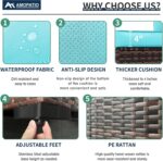 Amopatio Patio Furniture Sets with Waterproof Cover 7 Pieces Patio Conversation ... - Image 5