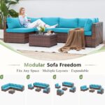 Amopatio Patio Furniture Sets with Waterproof Cover 7 Pieces Patio Conversation ... - Image 6