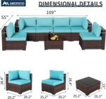 Amopatio Patio Furniture Sets with Waterproof Cover 7 Pieces Patio Conversation ... - Image 8