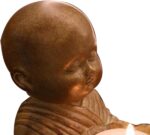 Little Monk Statue Candlestick Holder - Elegant Buddha Figurine for Home and Off... - Image 9