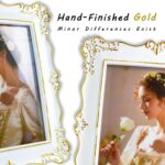Vintage 8x10 Picture Frame, White Ornate Baroque Photo Frame with Hand-Painted G... - Image 5