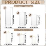 24 Pcs White Pillar Candles and Glass Cylinder Vases Clear Glass Pillar Candle H... - Image 5