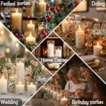 24 Pcs White Pillar Candles and Glass Cylinder Vases Clear Glass Pillar Candle H... - Image 6