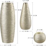 Gold Vases for Home Decor Tall Gold Vase for Centerpieces Ceramic Table Vases Se... - Image 6