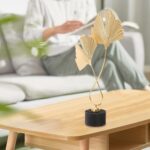 Leaf Iron Ginkgo Leaves Table Decor Modern Iron Art for Living Room Office Garde... - Image 8