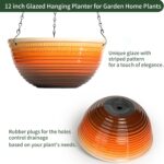 Vanslogreen 12 inch Hanging Planters for Indoor Outdoor Plants, 2 Pack Large Han... - Image 4