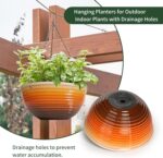 Vanslogreen 12 inch Hanging Planters for Indoor Outdoor Plants, 2 Pack Large Han... - Image 5