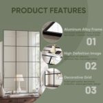 Suidia Wall Mirror, 36" x 60" Window Decorative Mirrors, Metal Framed Wall Decor... - Image 5