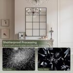 Suidia Wall Mirror, 36" x 60" Window Decorative Mirrors, Metal Framed Wall Decor... - Image 6