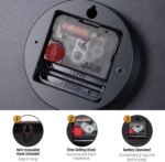 Large Wall Clock 30IN, Silent Metal Wood Style Wall Clocks Battery Operated for ... - Image 5