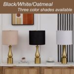 23" Modern Gold Lamps Set of 2 for Bedroom, Minimalist Gold Table Lamps for Livi... - Image 6