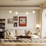 Modern Gold Sputnik Chandelier L51” Mid Century 4 Lights Milk Glass Globe Ceilin... - Image 6