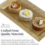 Silver Spoons DISPOSABLE LACE TRAYS | for Upscale Wedding & Dining | 6 pc | Gold... - Image 7
