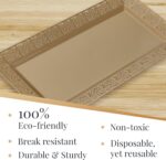 Silver Spoons DISPOSABLE LACE TRAYS | for Upscale Wedding & Dining | 6 pc | Gold... - Image 8