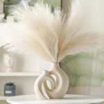 Levvohd Hollow Ceramic Vase Set of 2, Modern Nordic Minimalist Book Style Boho A... - Image 5