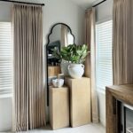 100% Blackout Shield Linen Look Textured Pinch Pleated Curtains Blackout Drapes ... - Image 4