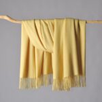 CUDDLE DREAMS Premium Cashmere Throw Blanket with Fringe, Luxuriously Soft (Yell... - Image 3