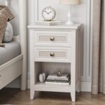 RoyalCraft Rattan Nightstand Set of 2 for Bedroom, Boho Bedside Table with 2 Dra... - Image 4