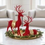 Set of 2 Modern Deer Statues for Home Decor, Handcrafted Resin Elk Sculptures wi... - Image 3