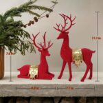 Set of 2 Modern Deer Statues for Home Decor, Handcrafted Resin Elk Sculptures wi... - Image 7