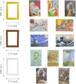 1:12 Scale 15 pcs Miniature Dollhouse Picture Frames with Classic Mini Paintings... - Image 3