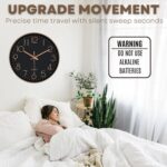 Silent Wall Clock 12 Inch Non-Ticking Wall Clocks Battery Operated for Living Ro... - Image 5